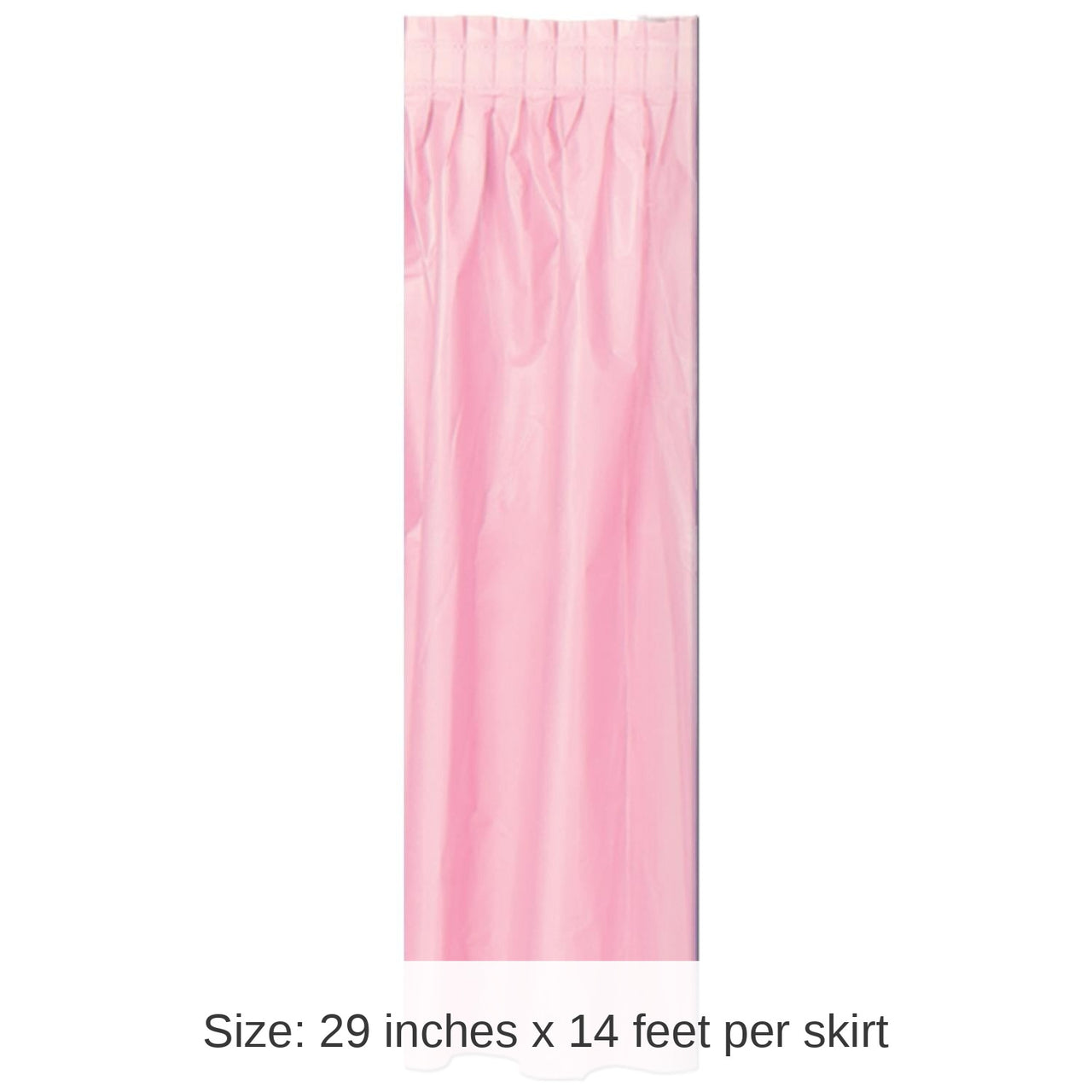 Bulk 6 Pack Bulk Pink Plastic Party Table Skirt - self-adhesive