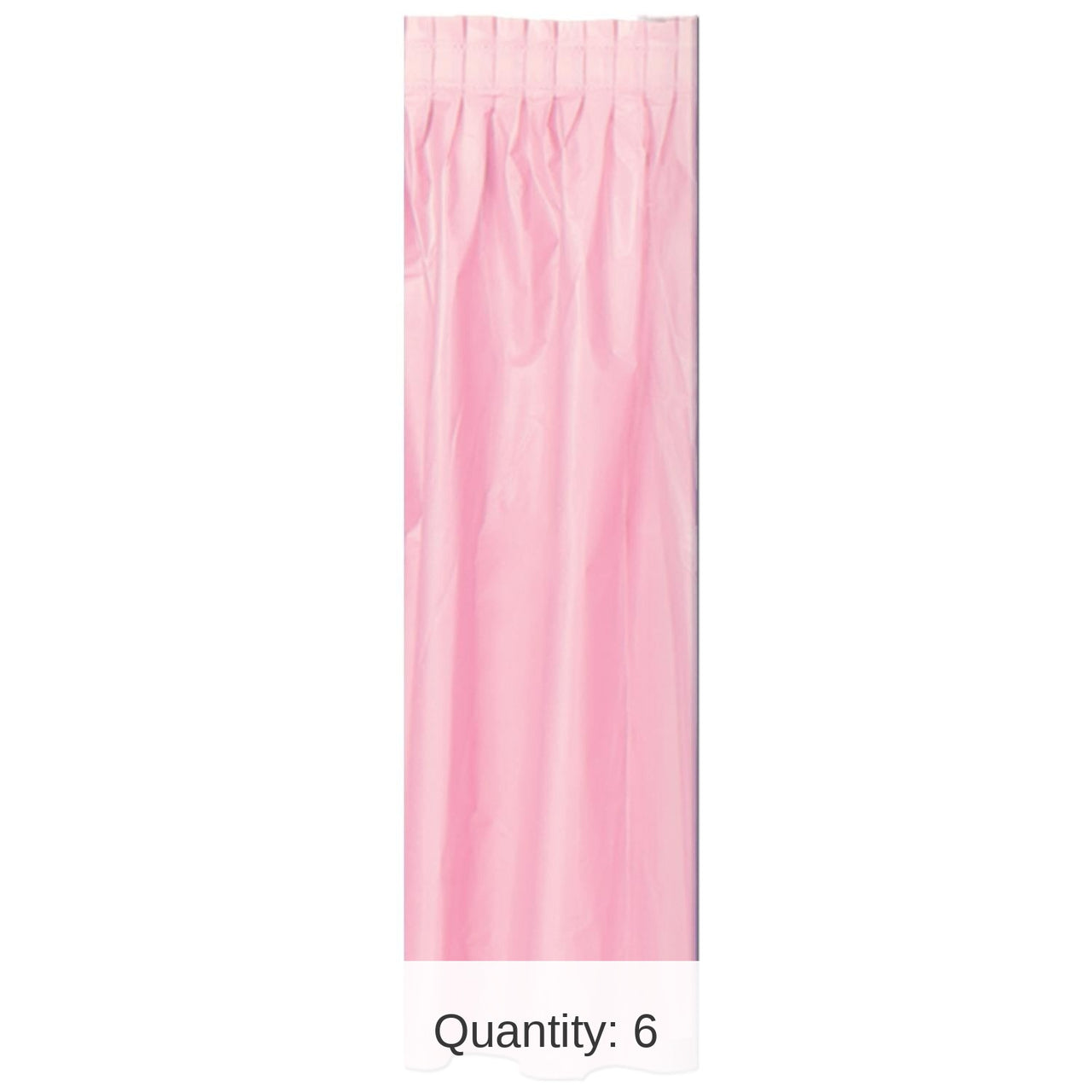 Bulk 6 Pack Bulk Pink Plastic Party Table Skirt - self-adhesive