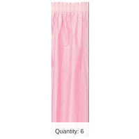 Bulk 6 Pack Bulk Pink Plastic Party Table Skirt - self-adhesive