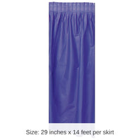 Bulk 6 Pack Bulk Purple Plastic Party Table Skirt - self-adhesive