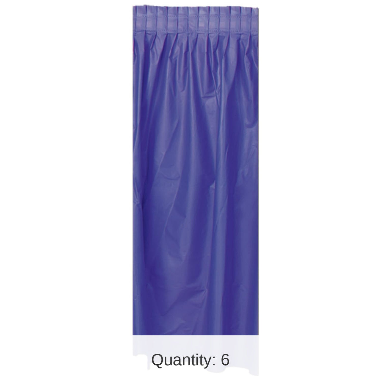 Bulk 6 Pack Bulk Purple Plastic Party Table Skirt - self-adhesive