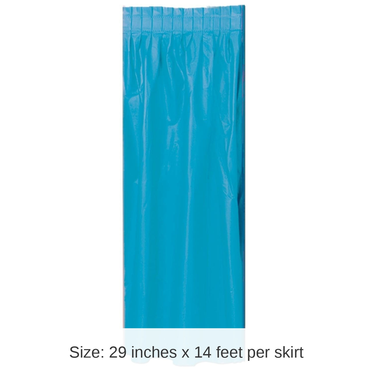 Bulk 6 Pack Bulk Turquoise Plastic Party Table Skirt - self-adhesive