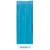 Bulk 6 Pack Bulk Turquoise Plastic Party Table Skirt - self-adhesive