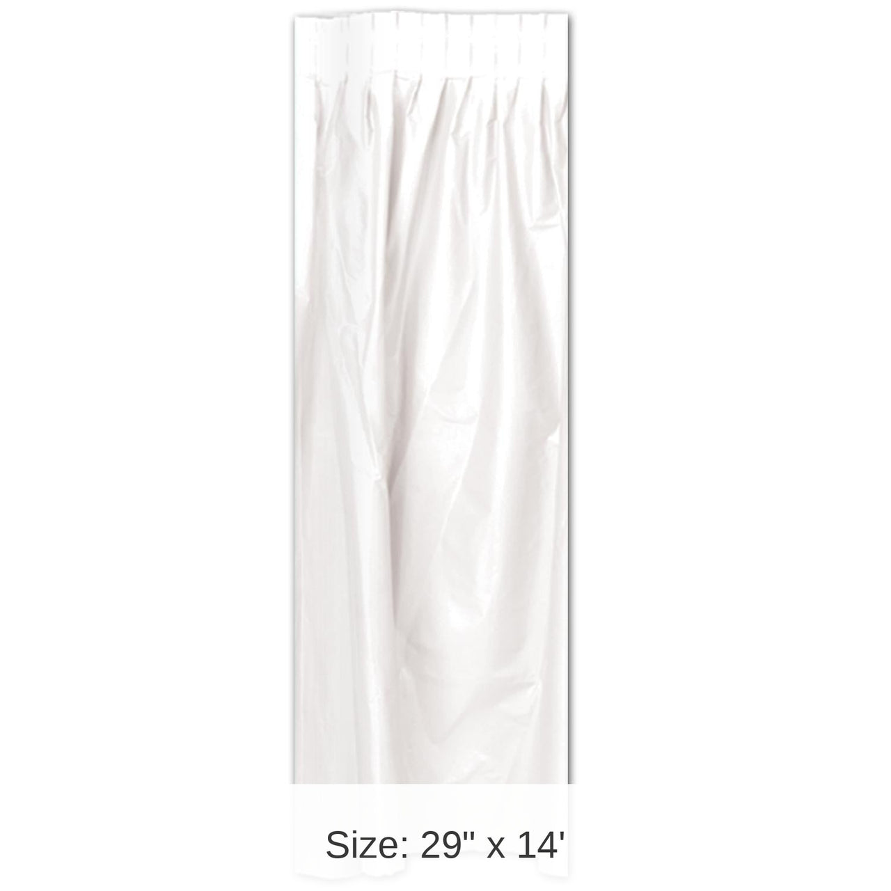 Bulk 6 Pack Bulk White Plastic Party Table Skirt - self-adhesive