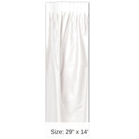 Bulk 6 Pack Bulk White Plastic Party Table Skirt - self-adhesive