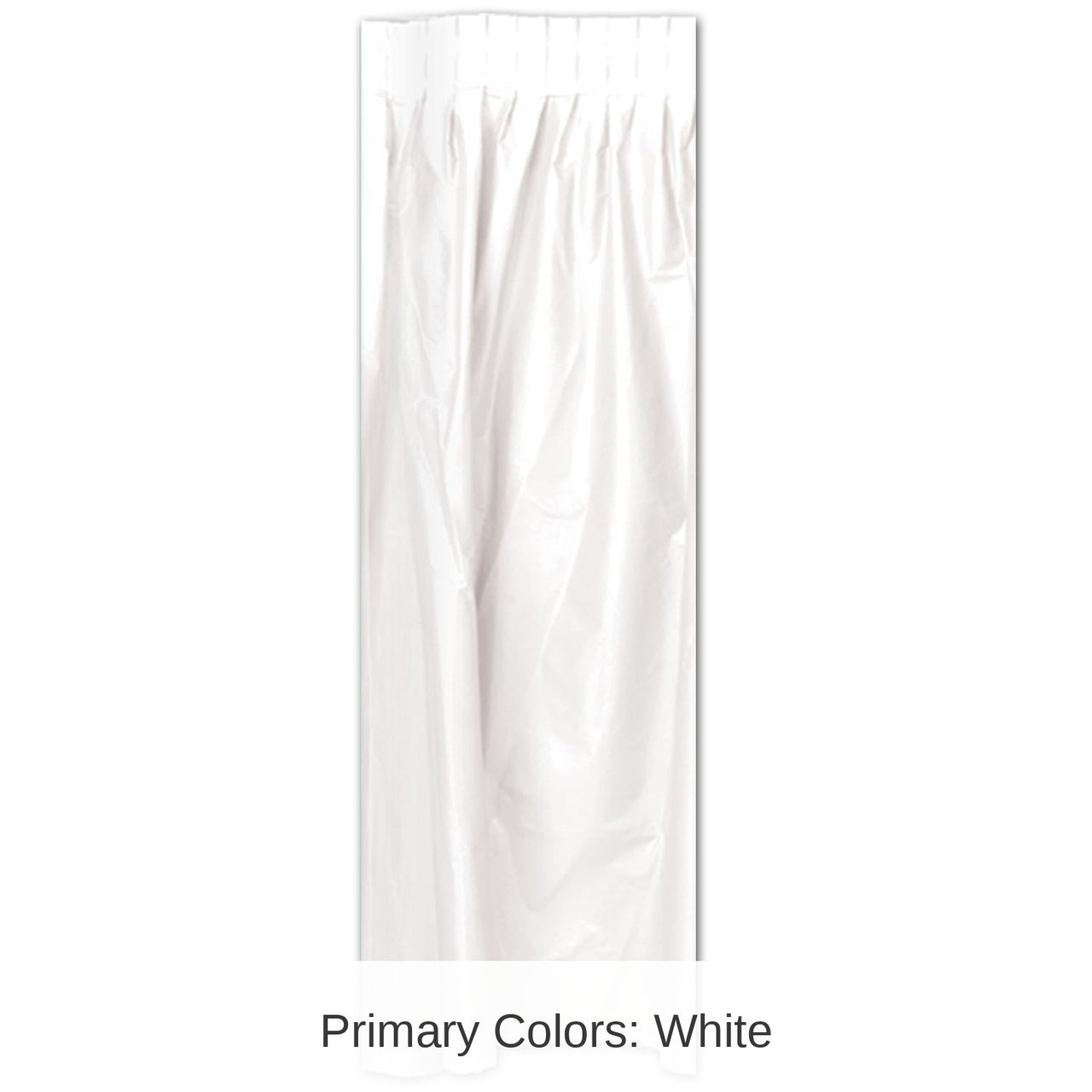 Bulk 6 Pack Bulk White Plastic Party Table Skirt - self-adhesive