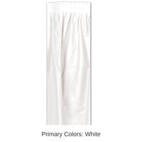 Bulk 6 Pack Bulk White Plastic Party Table Skirt - self-adhesive