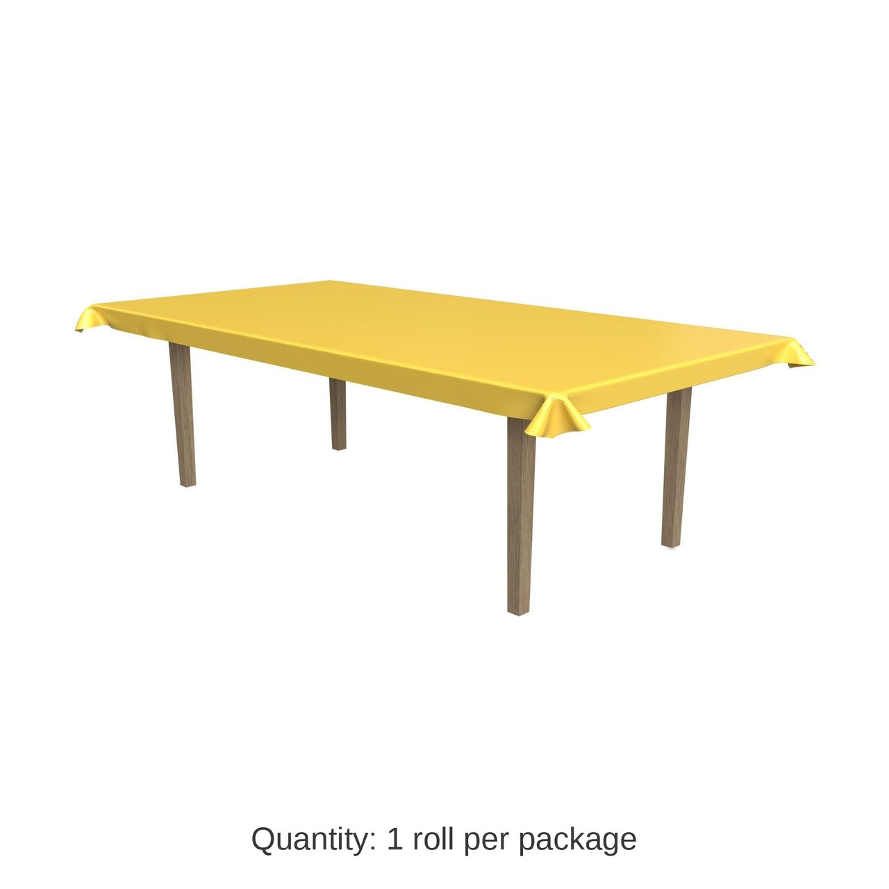 Golden-Yellow Plastic Party Table Roll