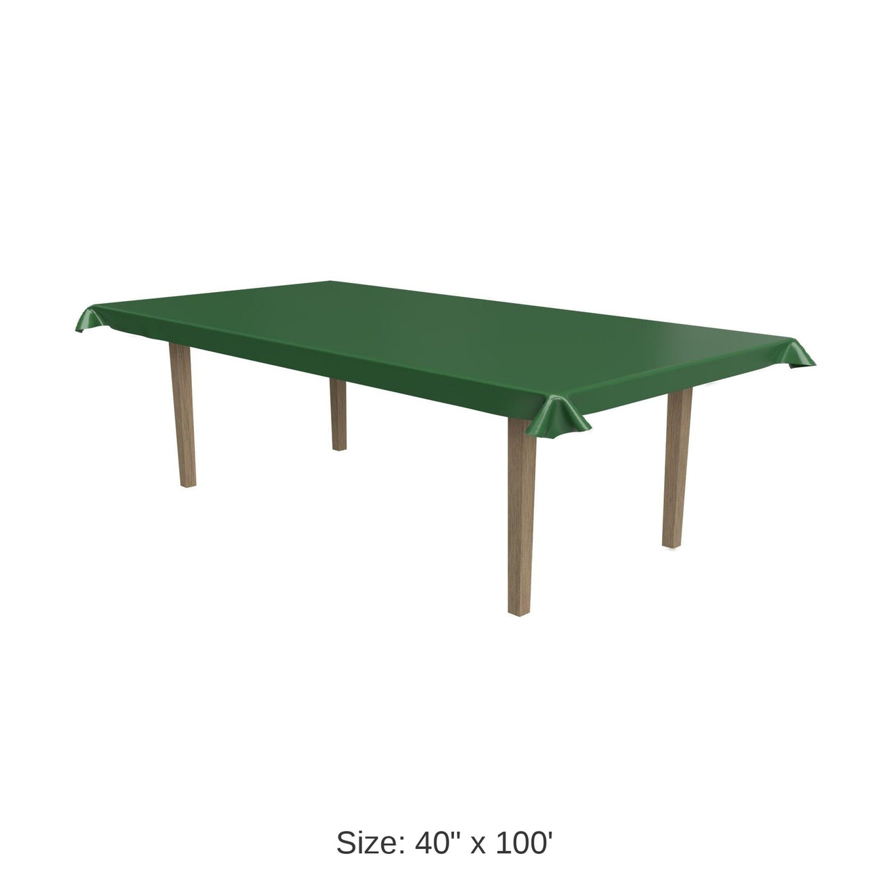 Plastic Party Table Roll - hunter green