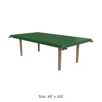 Plastic Party Table Roll - hunter green