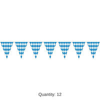 12 Pack Bulk 12 ft. Oktoberfest Pennant Banner (Triangle)