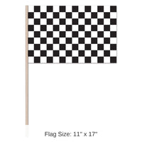 144 Pack Bulk Checkered Party Flag - Plastic