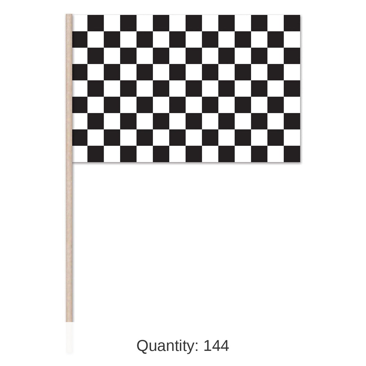 144 Pack Bulk Checkered Party Flag - Plastic