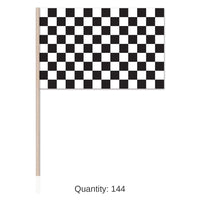 144 Pack Bulk Checkered Party Flag - Plastic