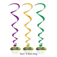 30 Piece Bulk 3 ft. Mardi Gras Whirls