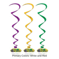 30 Piece Bulk 3 ft. Mardi Gras Whirls