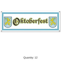 12 Pack Bulk Oktoberfest Sign Banner