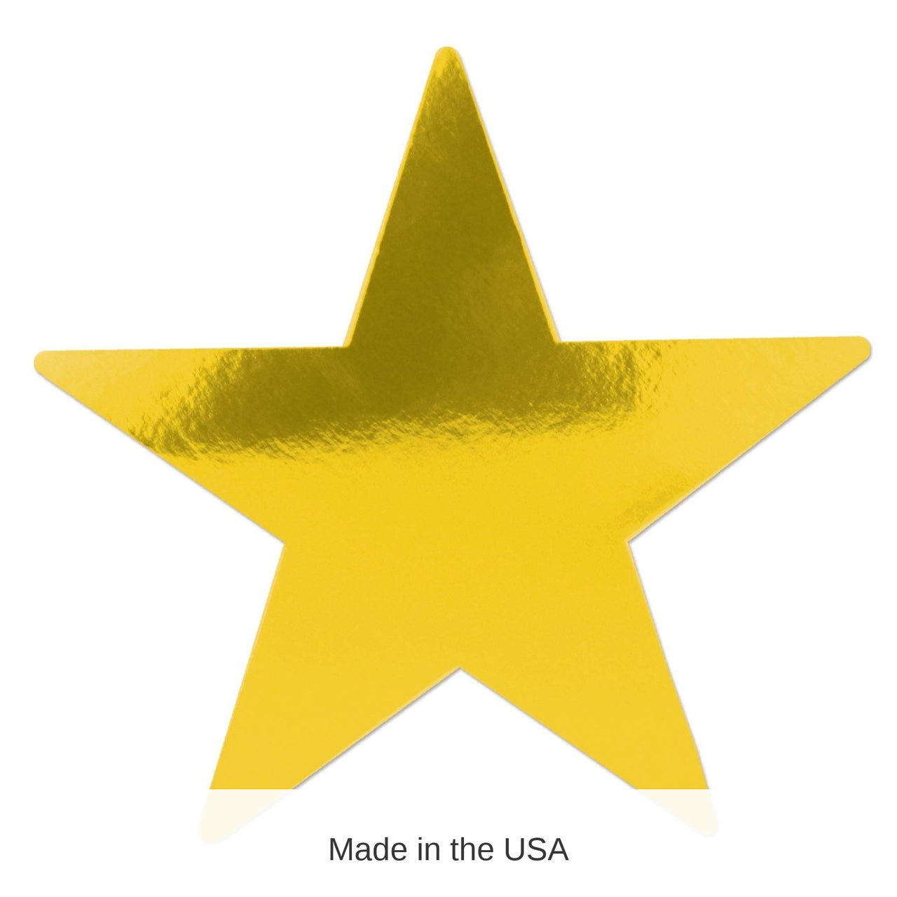 12 Pack Bulk Jumbo 20 Inch Foil Party Star Cutout - gold - foil 2 sides