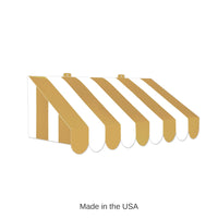 6 Pack Bulk 3-D Gold/White Awning Wall Decoration
