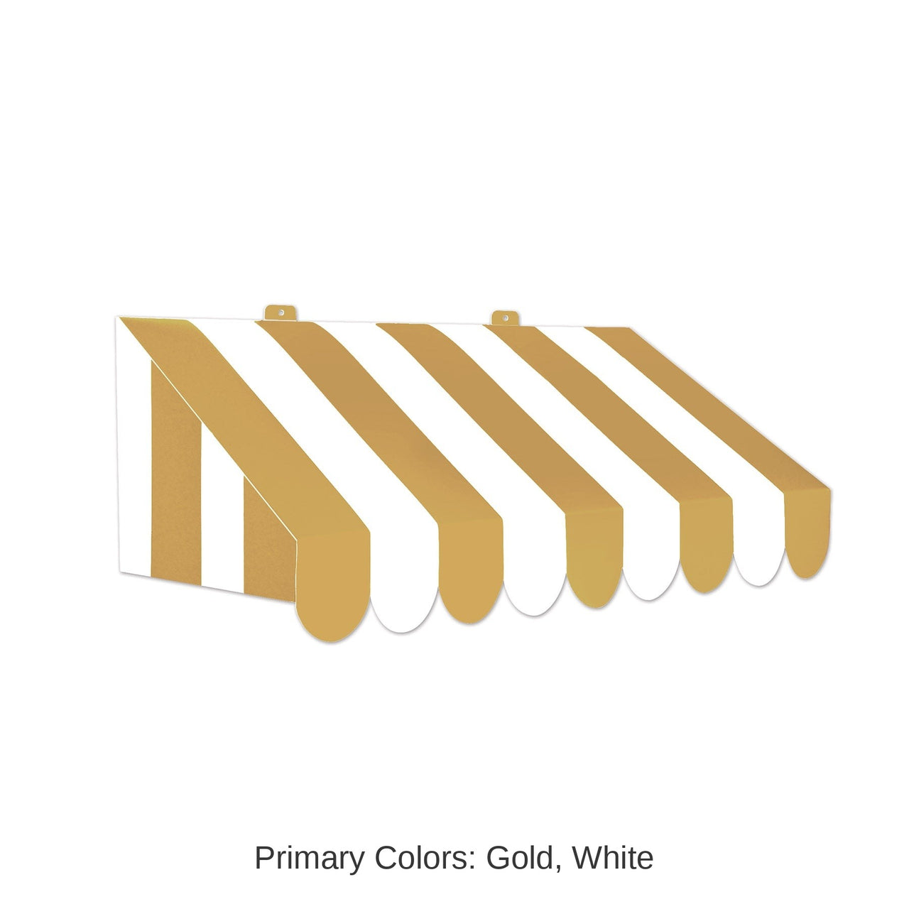 6 Pack Bulk 3-D Gold/White Awning Wall Decoration