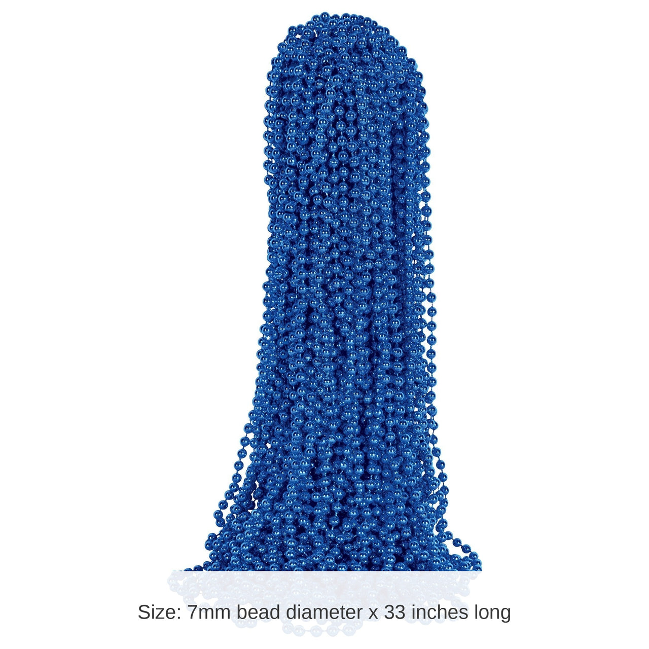 300 Pack Bulk Blue Party Beads 7mm x 33 inch Round Necklace
