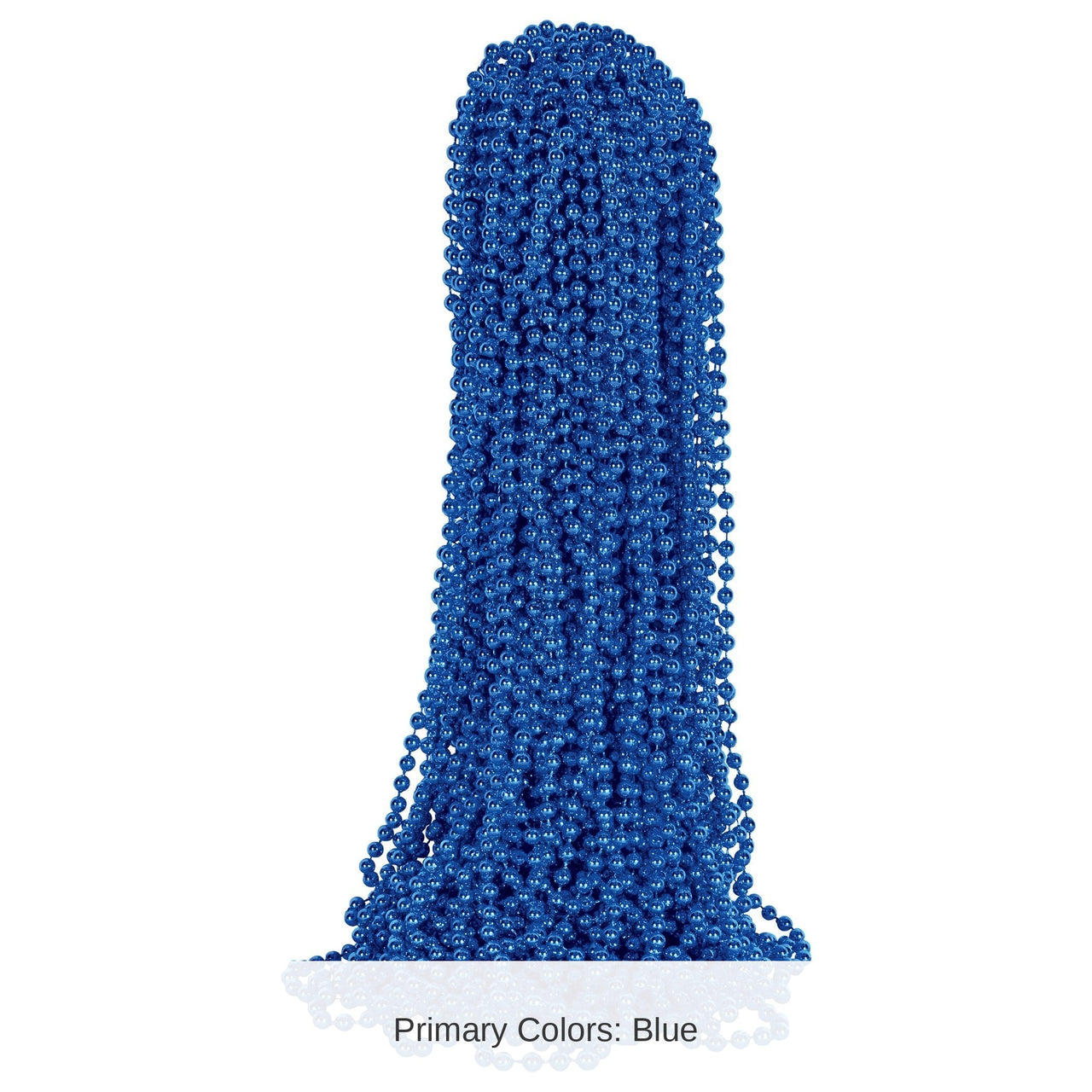 300 Pack Bulk Blue Party Beads 7mm x 33 inch Round Necklace
