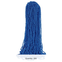 300 Pack Bulk Blue Party Beads 7mm x 33 inch Round Necklace