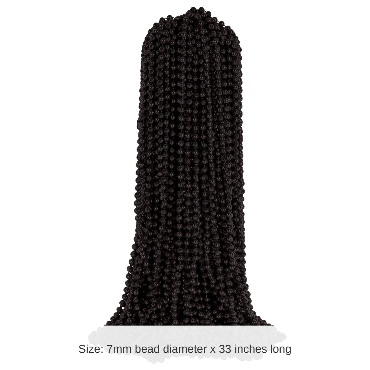 300 Pack Bulk Black Party Beads 7mm x 33 inch