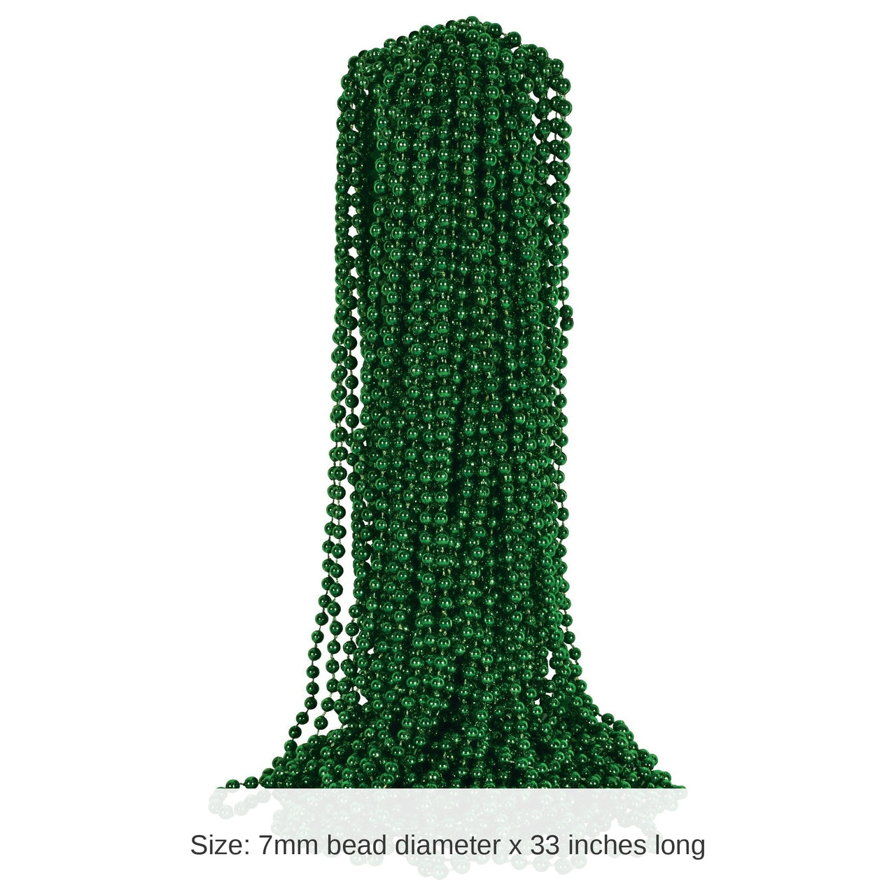 300 Pack Bulk Green Round Party Beads 7mm x 33 inch