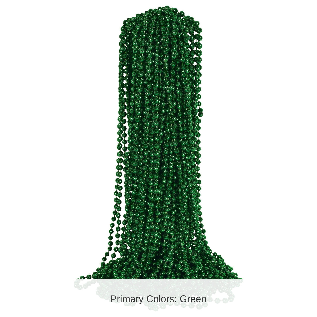 300 Pack Bulk Green Round Party Beads 7mm x 33 inch