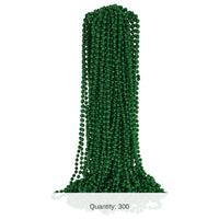 300 Pack Bulk Green Round Party Beads 7mm x 33 inch