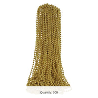 300 Pack Bulk Gold Party Beads 7mm x 33 inch