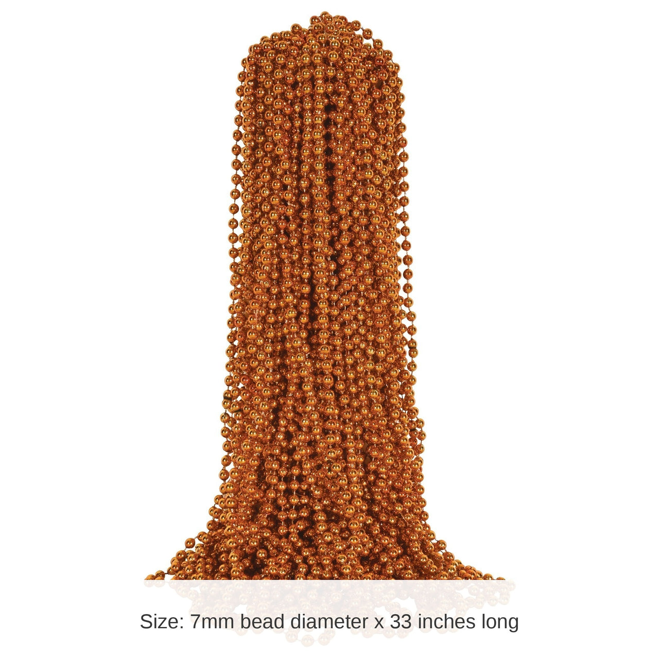 300 Pack Bulk Orange Round Party Beads 7mm x 33 inch