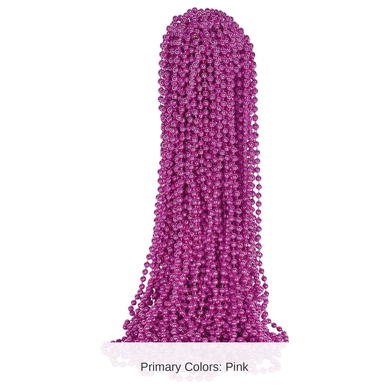 300 Pack Bulk Pink Party Beads 7mm x 33 inch Round Necklace