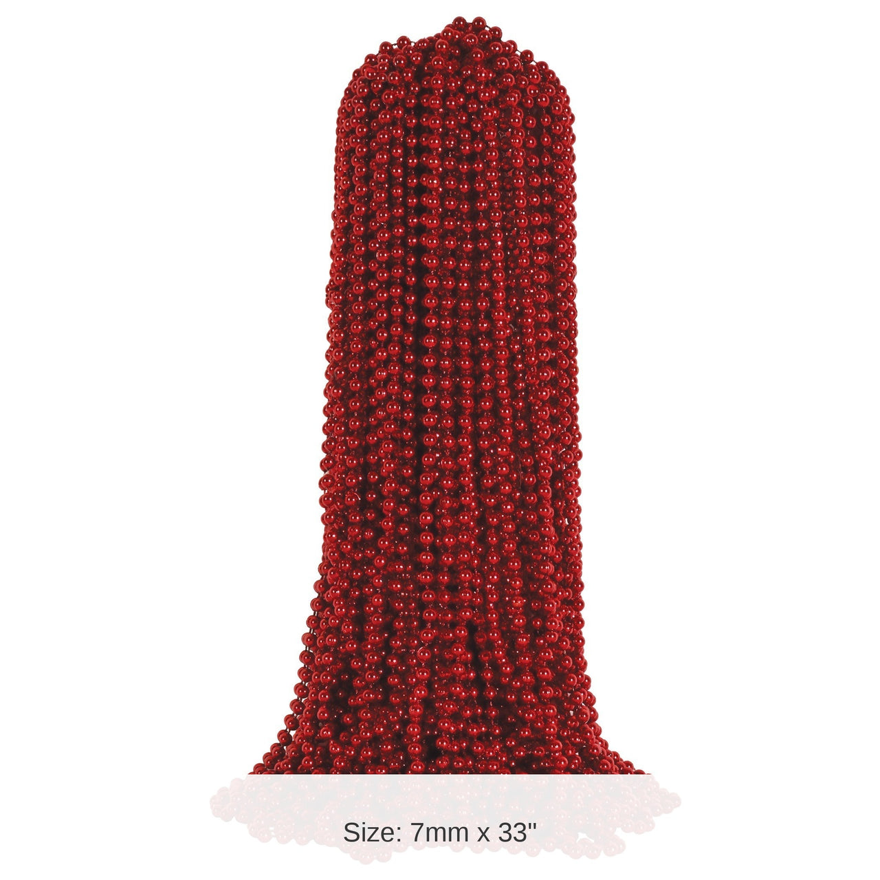 300 Pack Bulk Red Round Party Beads 7mm x 33 inch