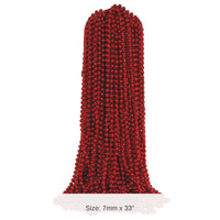 300 Pack Bulk Red Round Party Beads 7mm x 33 inch