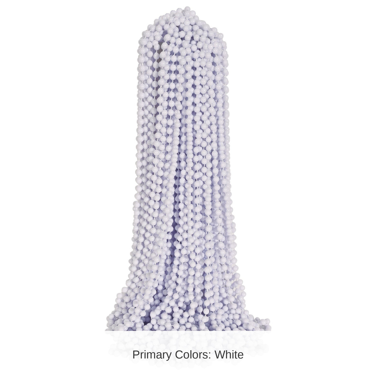 300 Pack Bulk White Party Beads 7mm x 33 inch