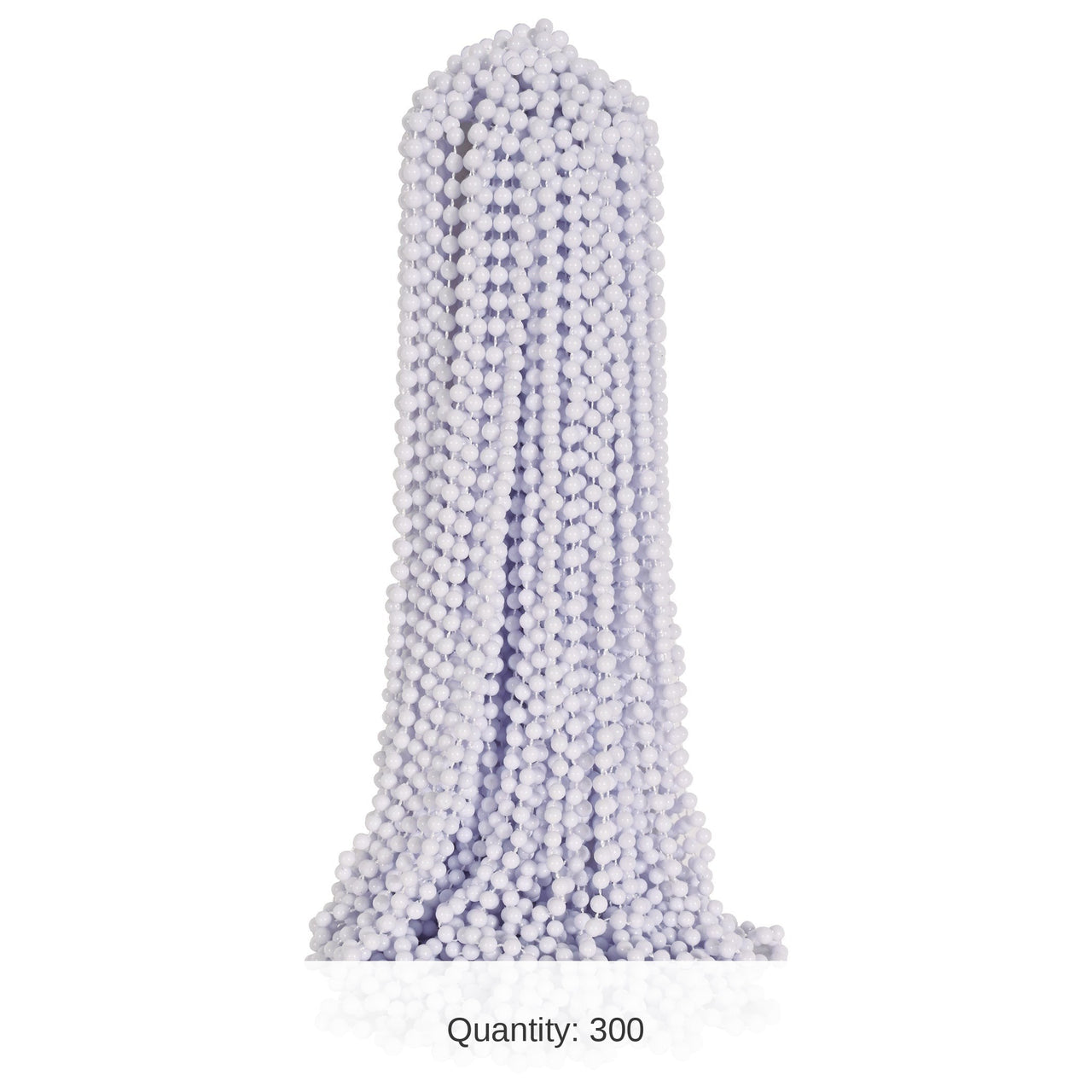 300 Pack Bulk White Party Beads 7mm x 33 inch