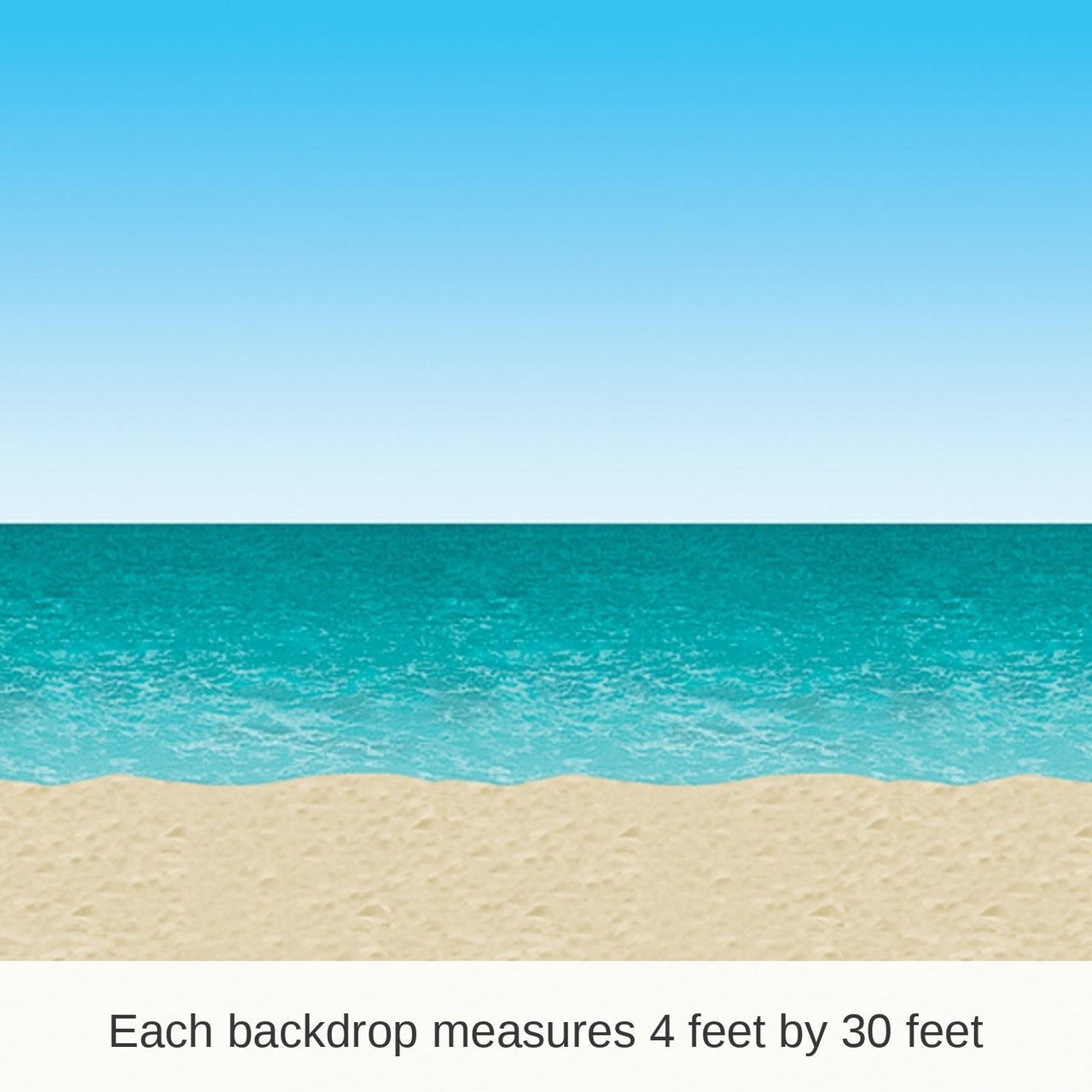 6 Pack Bulk Luau Party Ocean/Beach Backdrop