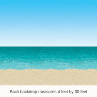 6 Pack Bulk Luau Party Ocean/Beach Backdrop