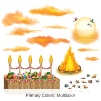 348 Piece Bulk Luau Sunset Props