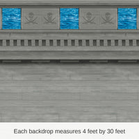 6 Pack Bulk Pirate Ship Party Backdrop