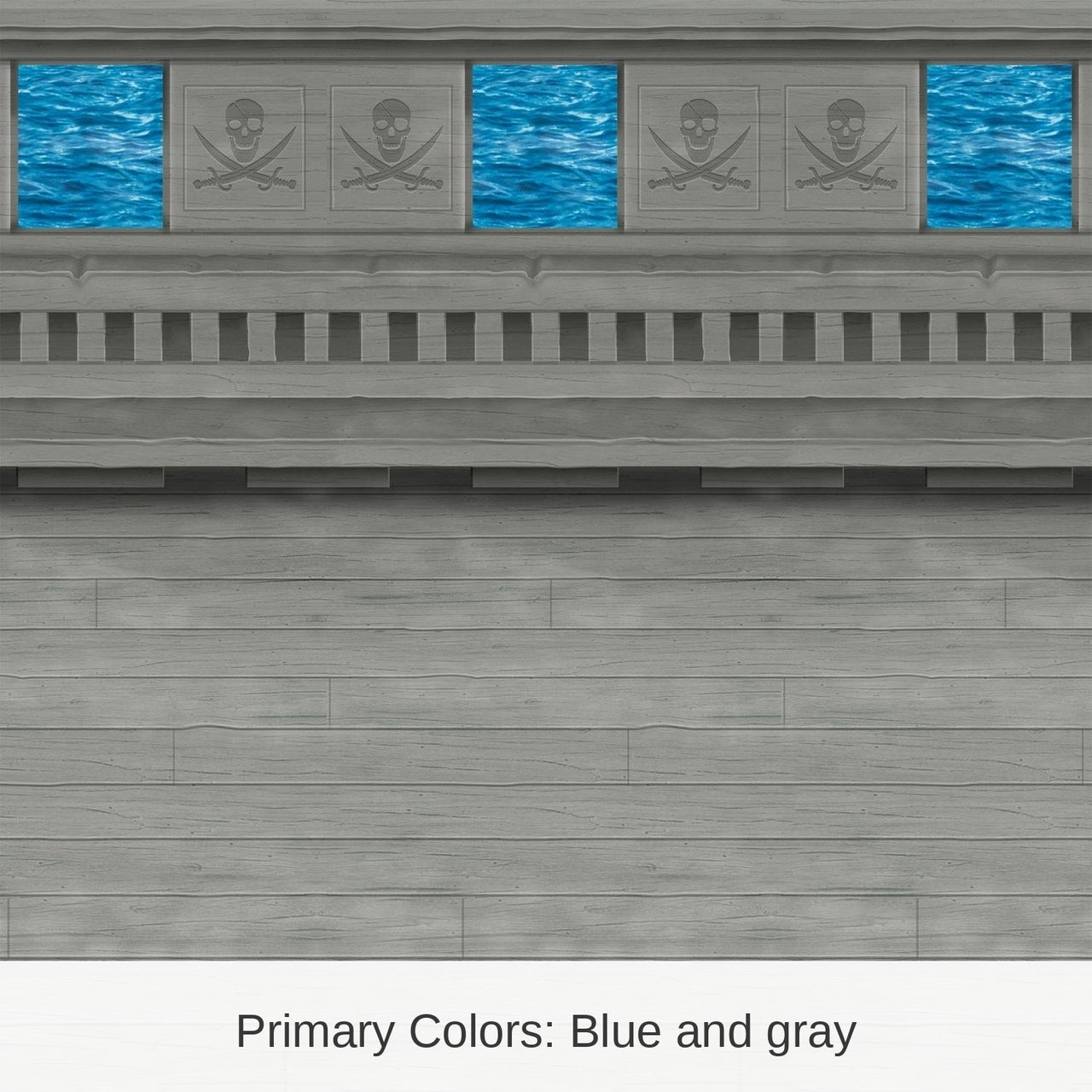 6 Pack Bulk Pirate Ship Party Backdrop
