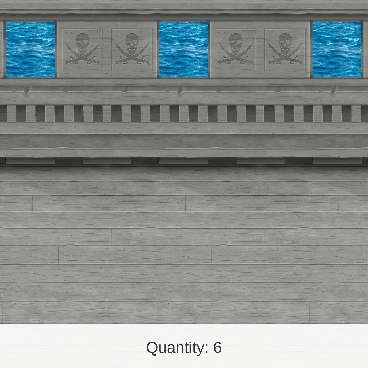 6 Pack Bulk Pirate Ship Party Backdrop