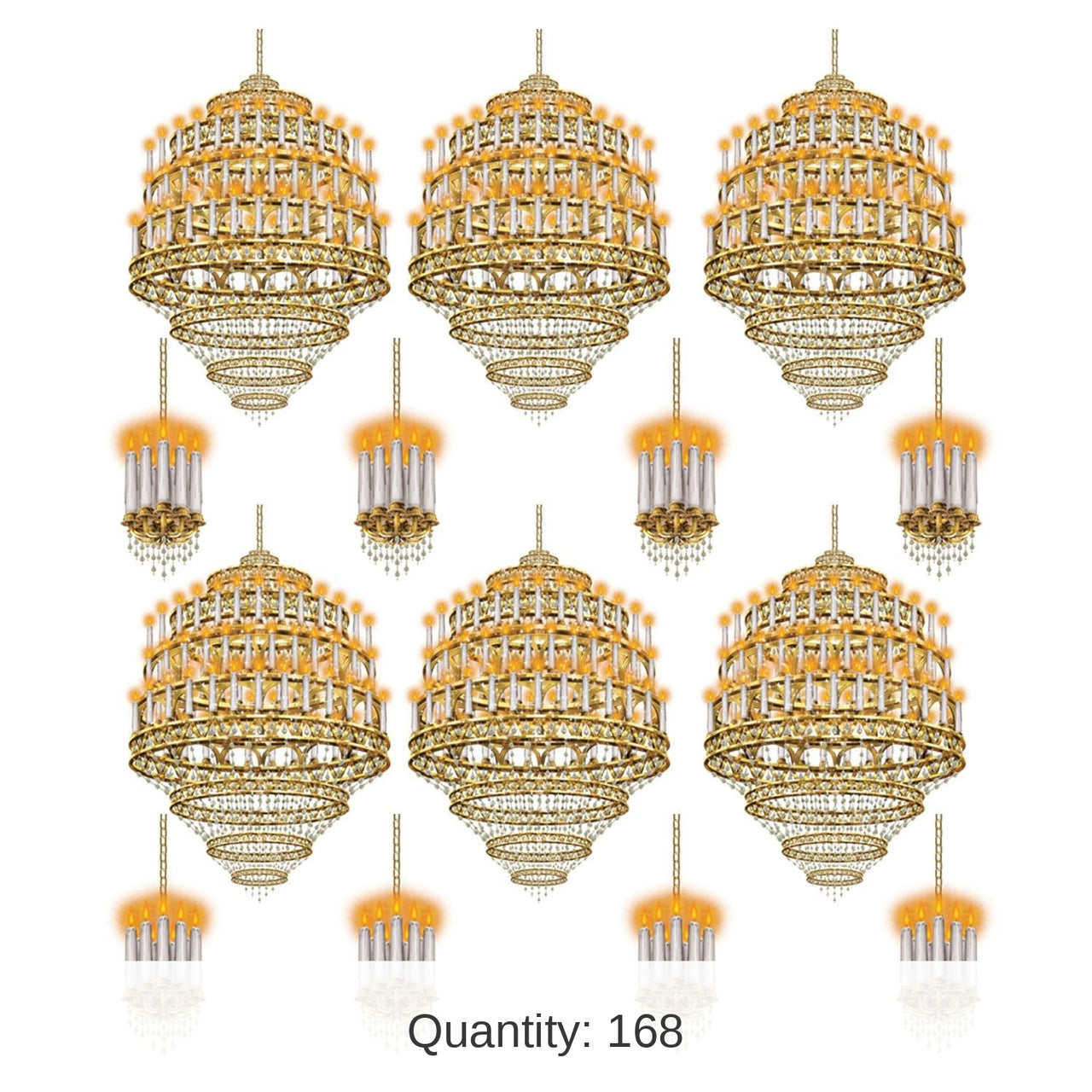 168 Piece Bulk Black-Tie Lighting Party Props