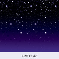 6 Pack Bulk Starry Night Party Backdrop