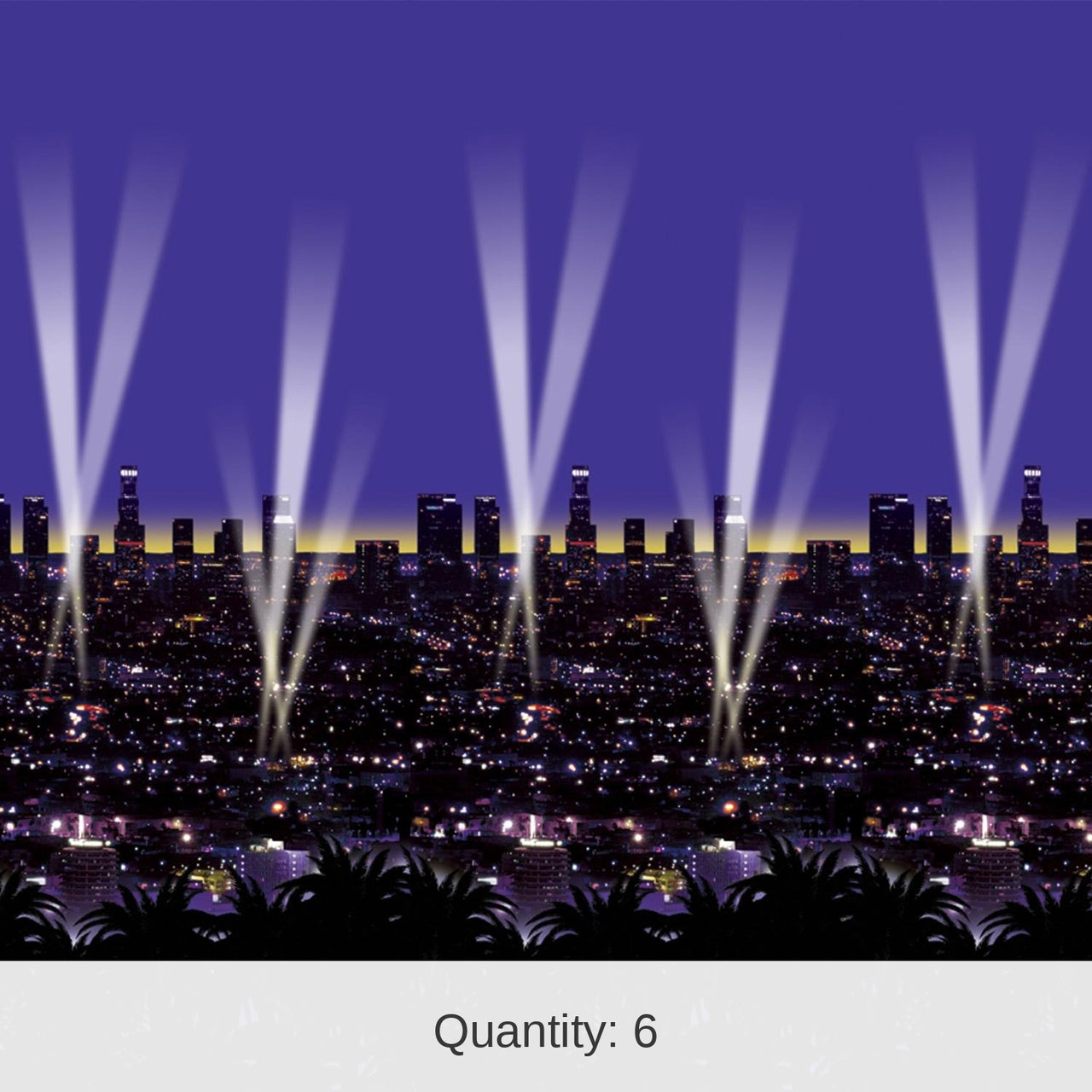 6 Pack Bulk Skyline Party Backdrop