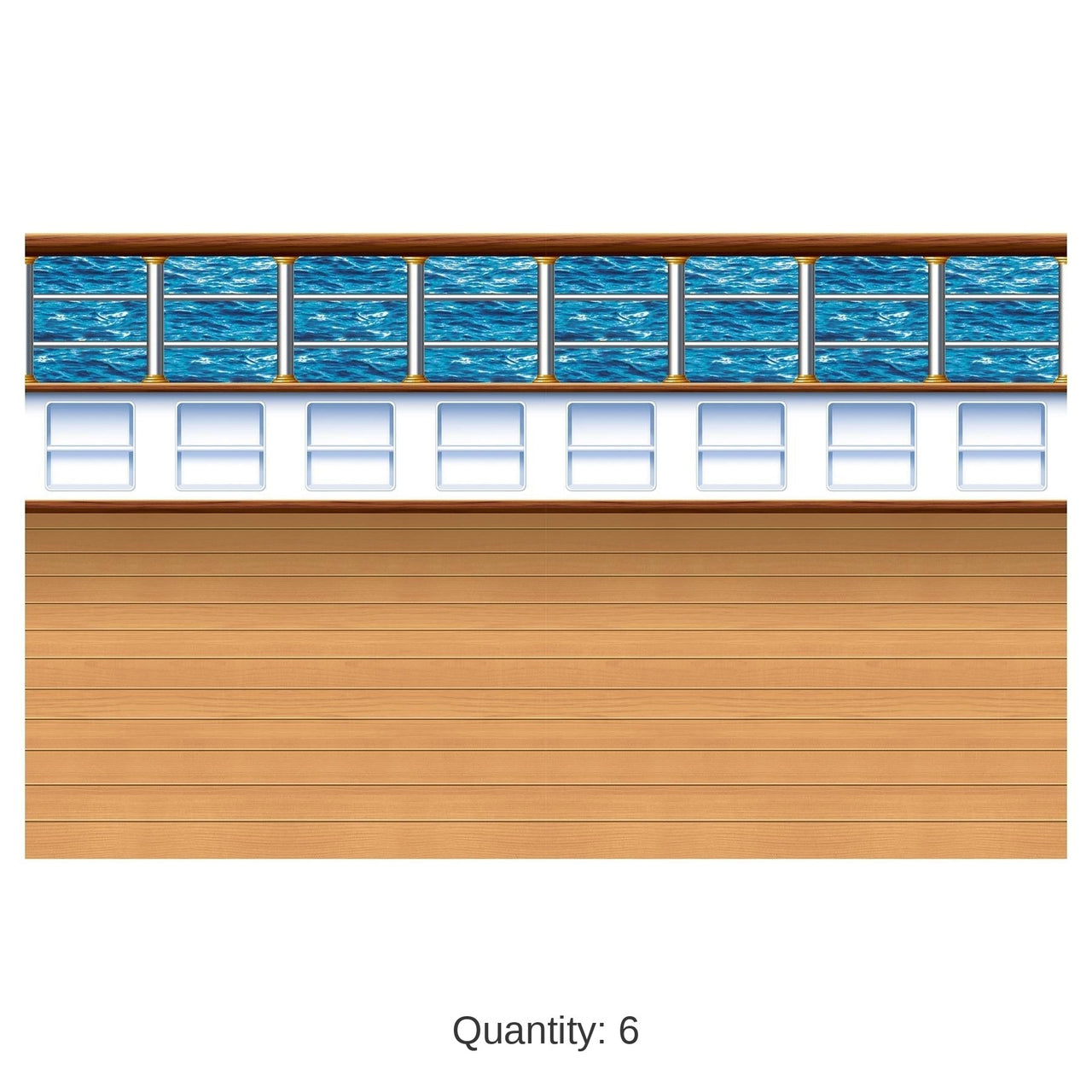 6 Pack Bulk Cruise Ship Deck Party Backdrop