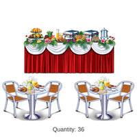 36 Piece Bulk Cruise Ship Buffet Party Props