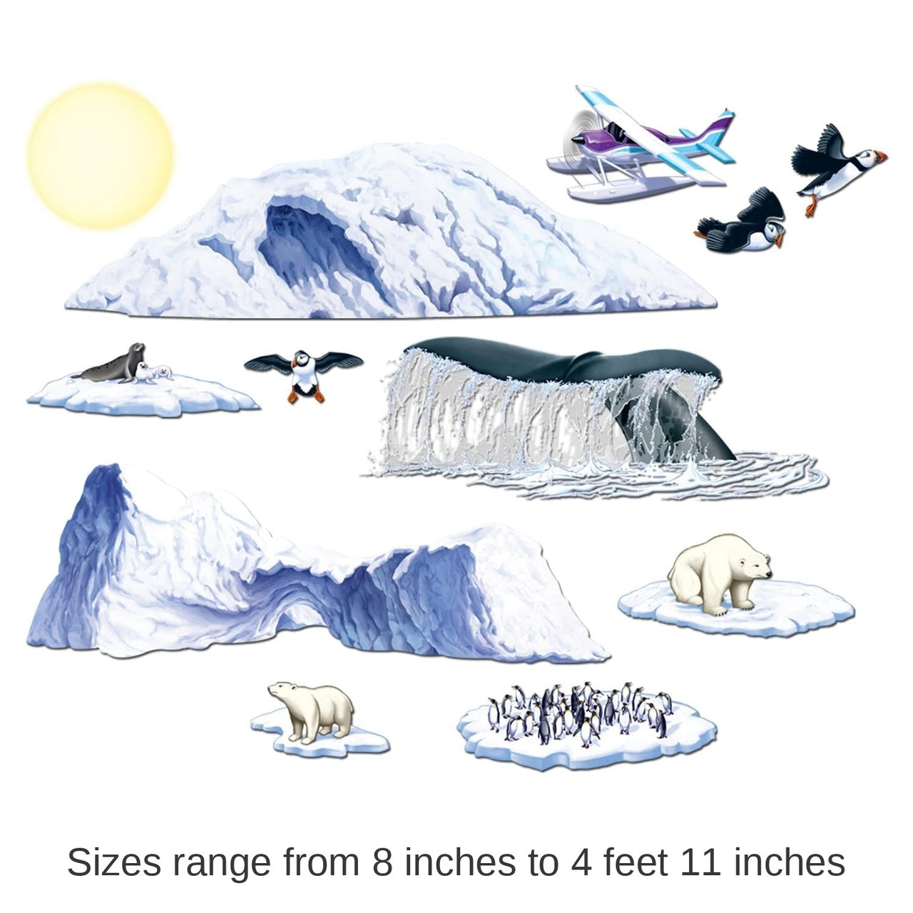 144 Piece Bulk Arctic Cruise Party Props